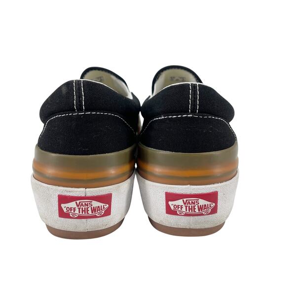 Vans Stacked Classic Slip Ons Black Gum Sneakers Size 9.5 Rare Platform Fit - Picture 7 of 9